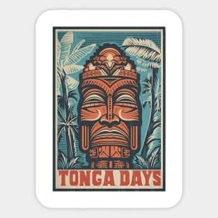 Tiki Tonga Days Sticker